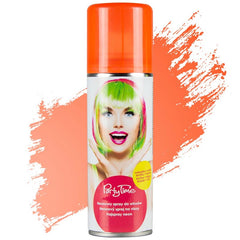 Spray colorant pentru par PartyTime Halloween, portocaliu neon, temporar