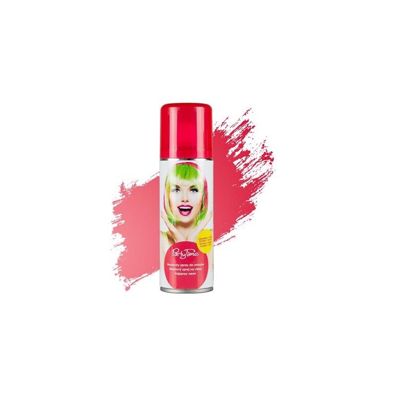 Spray colorant pentru par PartyTime Halloween, rosu neon, temporar