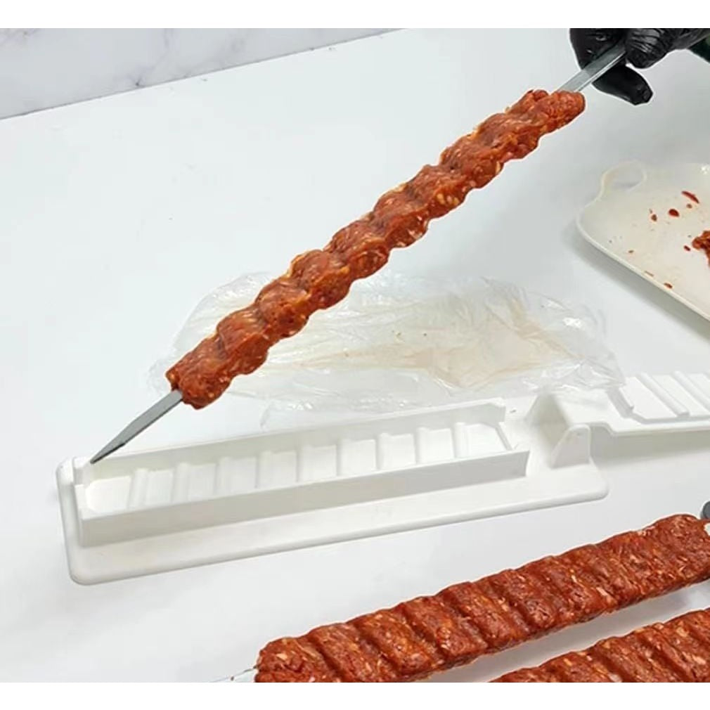 Presa pentru Carne, Kadeny, pentru Kebab, cu Maner, din ABS, 29 x 7.5 x 2.6 cm, Alb