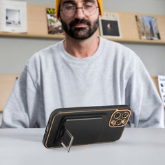 Accesoriu pentru telefon 3 in 1 Kadeny, incarcator Wirelles Magsafe, portofel si suport, negru