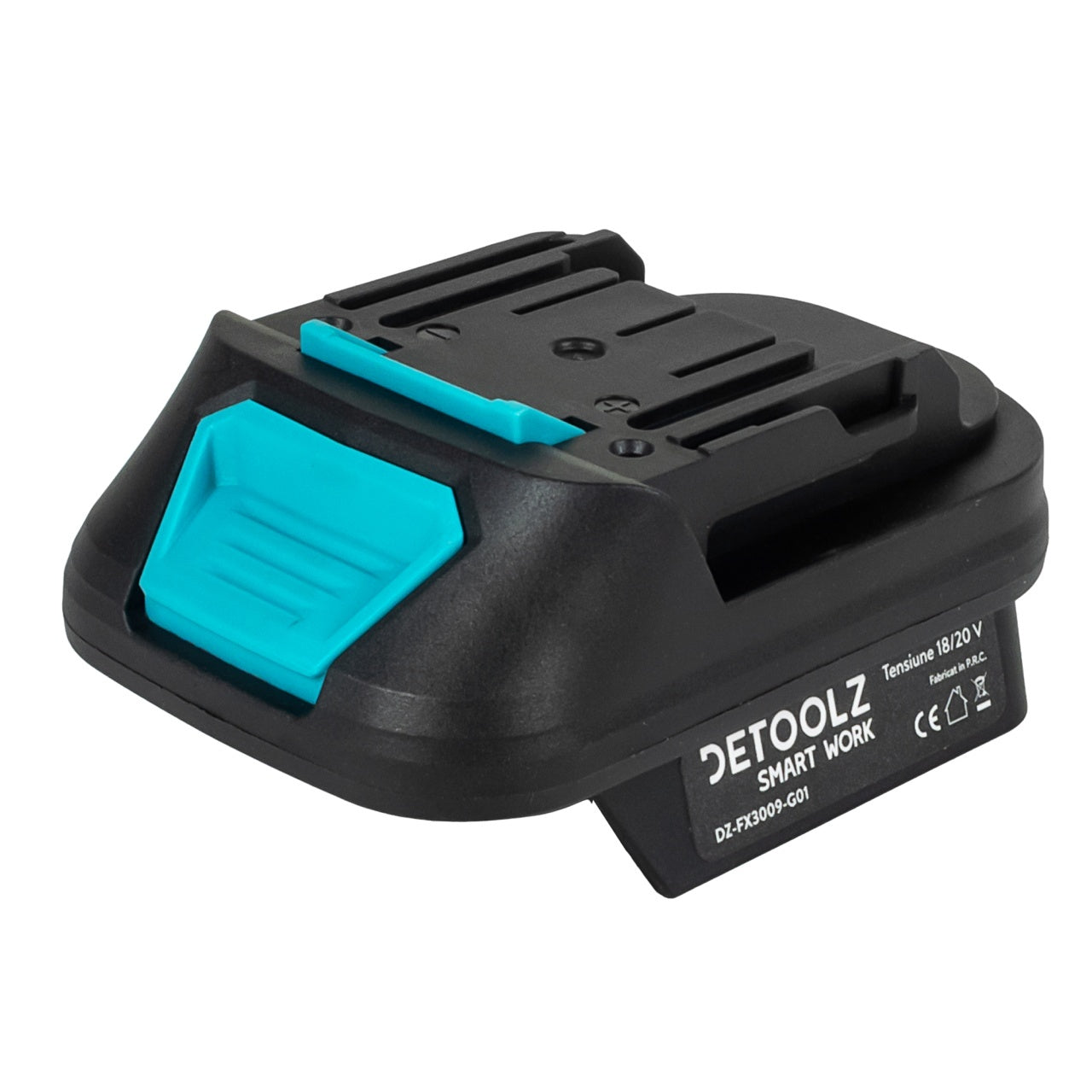 Adaptor Detoolz utilizare acumulator FlexiPower - echipamente Micul Fermier (compatibil Makita LXT)