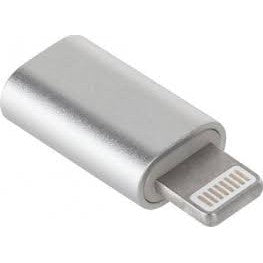 Adaptor Type C (mama) to Lightning (tata) cu Agatatoare Breloc inclusa, Argintiu