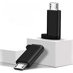 Adaptor USB-C la Micro USB, Kadeny, cu Snur pentru Prindere la Chei, 2.7x1.1x0.6cm, Negru