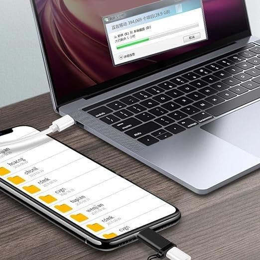 Adaptor USB-C la Micro USB, Kadeny, cu Snur pentru Prindere la Chei, 2.7x1.1x0.6cm, Negru