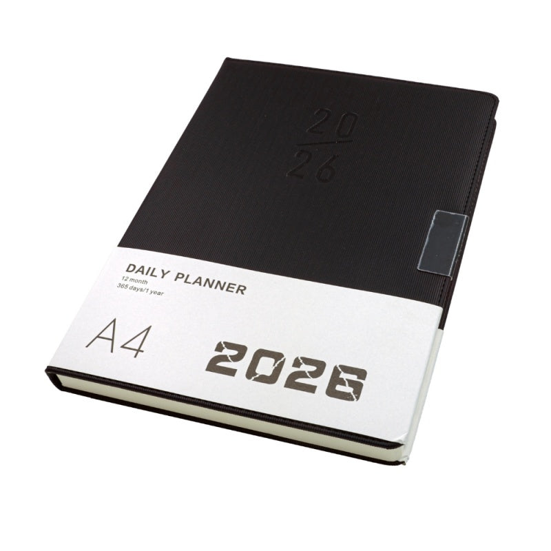 Agenda A4 datata CNX 2026-A4-527, 168 pagini, planner, negra