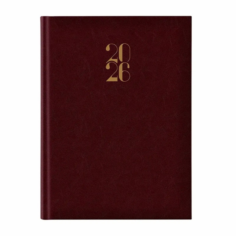 Agenda A5 datata 2026 Artilux EJ-1115, 336 pagini ivory, coperta buretata bordeaux