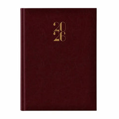 Agenda A5 datata 2026 Artilux EJ-1115, 336 pagini ivory, coperta buretata bordeaux