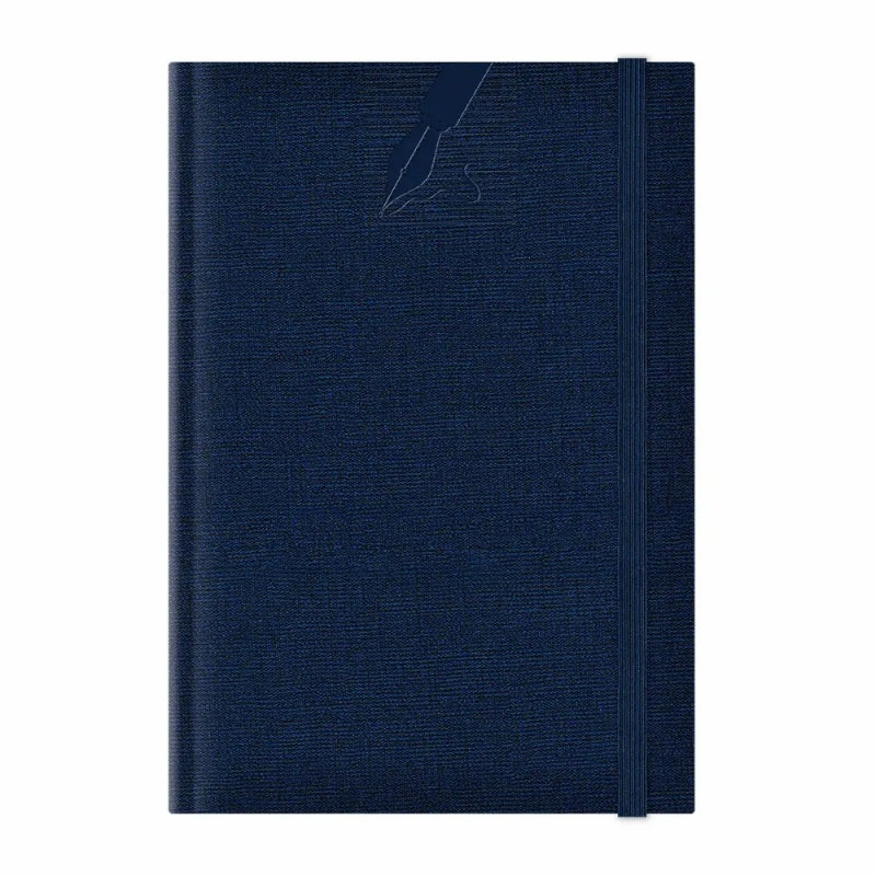Agenda A5 nedatata Colere EJ-1501, 224 pagini, cu elastic, albastru inchis