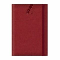 Agenda A5 nedatata Colere EJ-1502, 224 pagini, cu elastic, rosu inchis