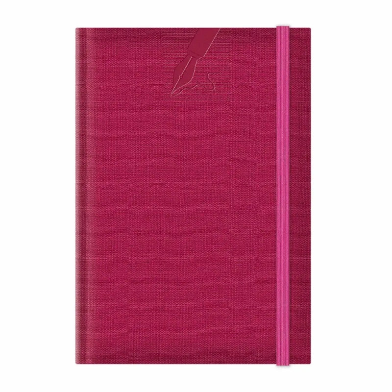 Agenda A5 nedatata Colere EJ-1503, 224 pagini, cu elastic, fucsia