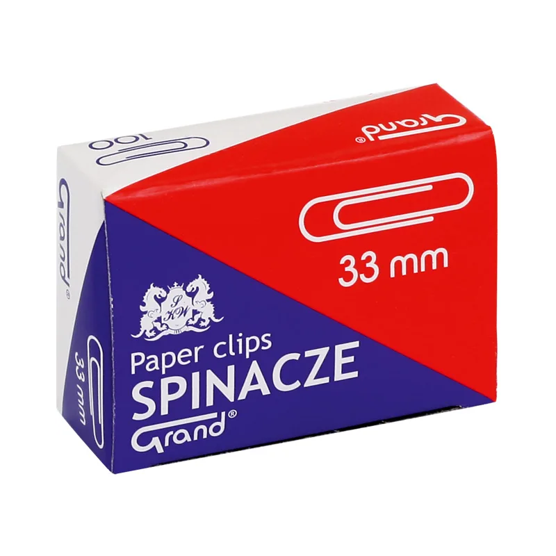 Agrafe Grand Yanda 110-1382, 33mm, argintii, set 100 buc
