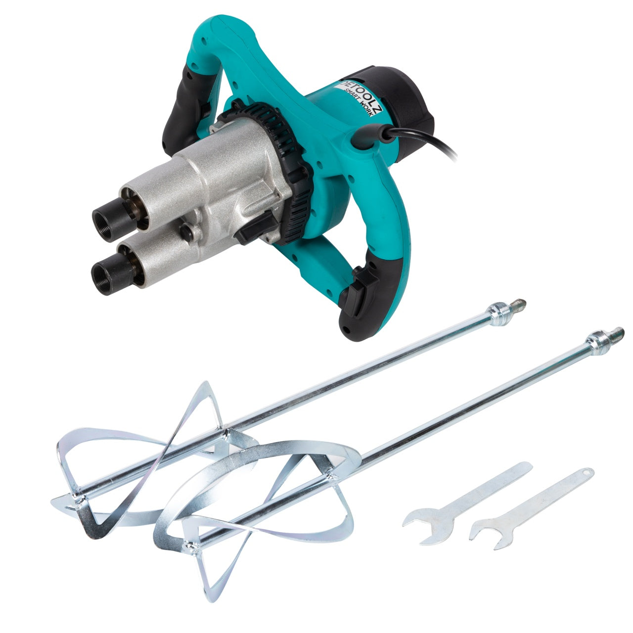 Amestecator materiale constructii Detoolz putere 1800W, 2 palete