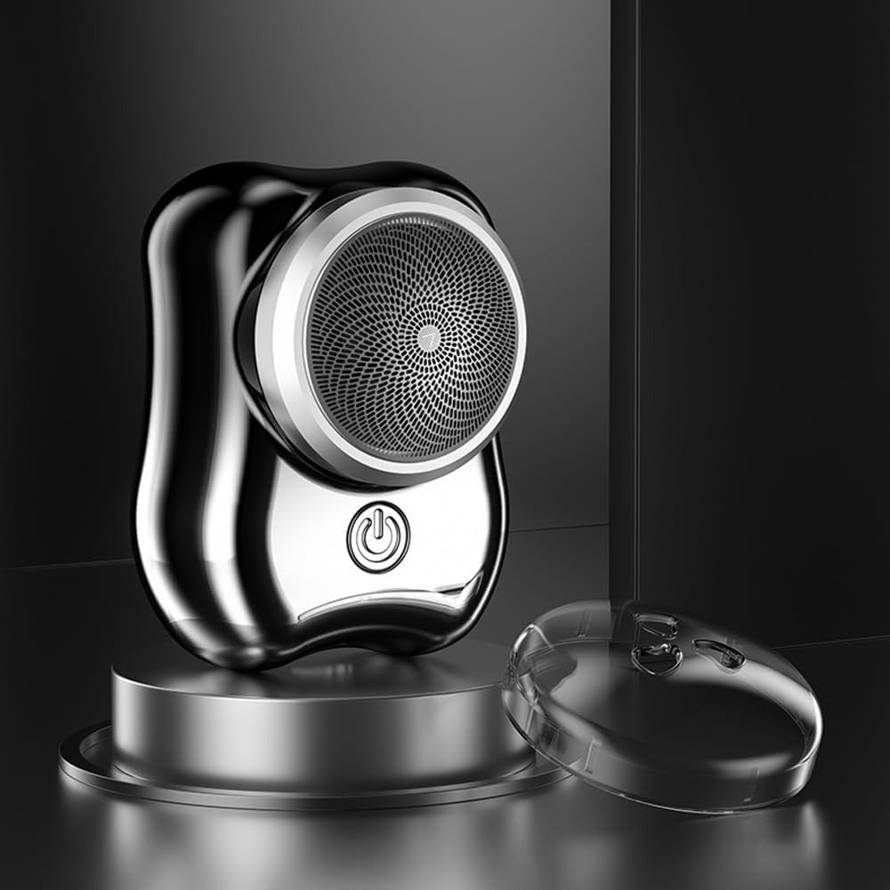Aparat de Ras Electric, Kaveny, Portabil, Incarcare USB Type-C, Autonomie >60 min, 6.5 x 4.5 x 4 cm, 5V, 3.7W, Negru