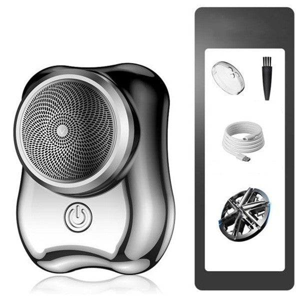 Aparat de Ras Electric, Kaveny, Portabil, Incarcare USB Type-C, Autonomie >60 min, 6.5 x 4.5 x 4 cm, 5V, 3.7W, Negru
