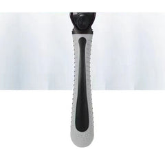 Aparat de Ras Manual, Kadeny, din Otel Inoxidabil, Suport Lama + 4 Capete de Schimb Incluse, Cutie pentru Lame, Negru