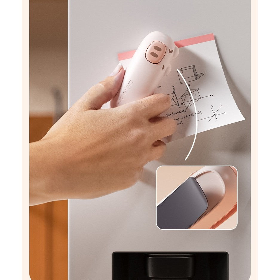 Aparat de Sigilat Ambalaje, Kadeny, Incarcare USB Tip C, 400 mAh, 10.2 x 3.7 x 4.3 cm, Model Ursulet, Maro