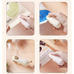 Aparat de Sigilat Ambalaje, Kadeny, Incarcare USB Tip C, 400 mAh, 10.2 x 3.7 x 4.3 cm, Model Ursulet, Maro