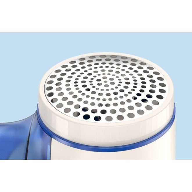 Aparat Pentru Curatat Scame, Par Si Praf, Kaveny, Pentru Diferite Tipuri De Material, Cu Lame Din Otel Inoxidabil, Incarcare Prin USB Type-C, Cu Perie De Curatare si Cablu USB Incluse, Albastru, 15 x 7 cm
