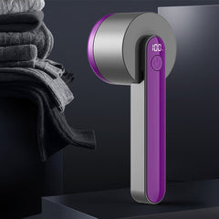 Aparat Pentru Curatat Scame, Par Si Praf, Kaveny, Trimmer pentru Diferite Tipuri De Material, Cu Lame Din Otel Inoxidabil, Maner Ergonomic, Incarcare Prin USB, Negru Mov