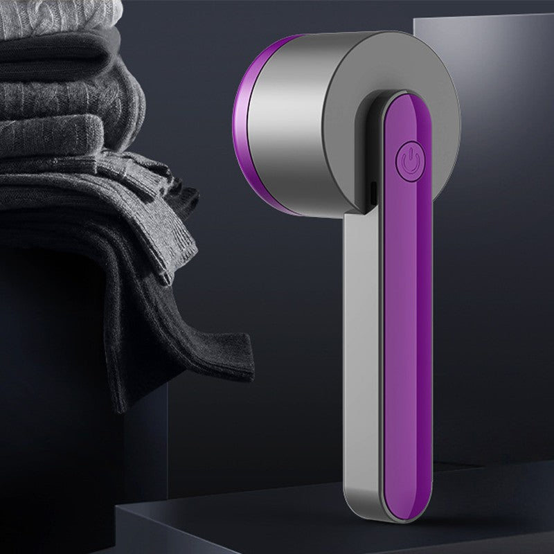 Aparat Pentru Curatat Scame, Par Si Praf, Kaveny, Trimmer pentru Diferite Tipuri De Material, Cu Lame Din Otel Inoxidabil, Maner Ergonomic, Incarcare Prin USB, Negru Mov