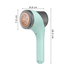 Aparat Scame si Par Haine, Kaveny, Electric, USB inclus, Periuta Curatare, pentru Diferite Tesaturi, 3 Trepte, 20.5 x 8.8 x 7 cm, Verde