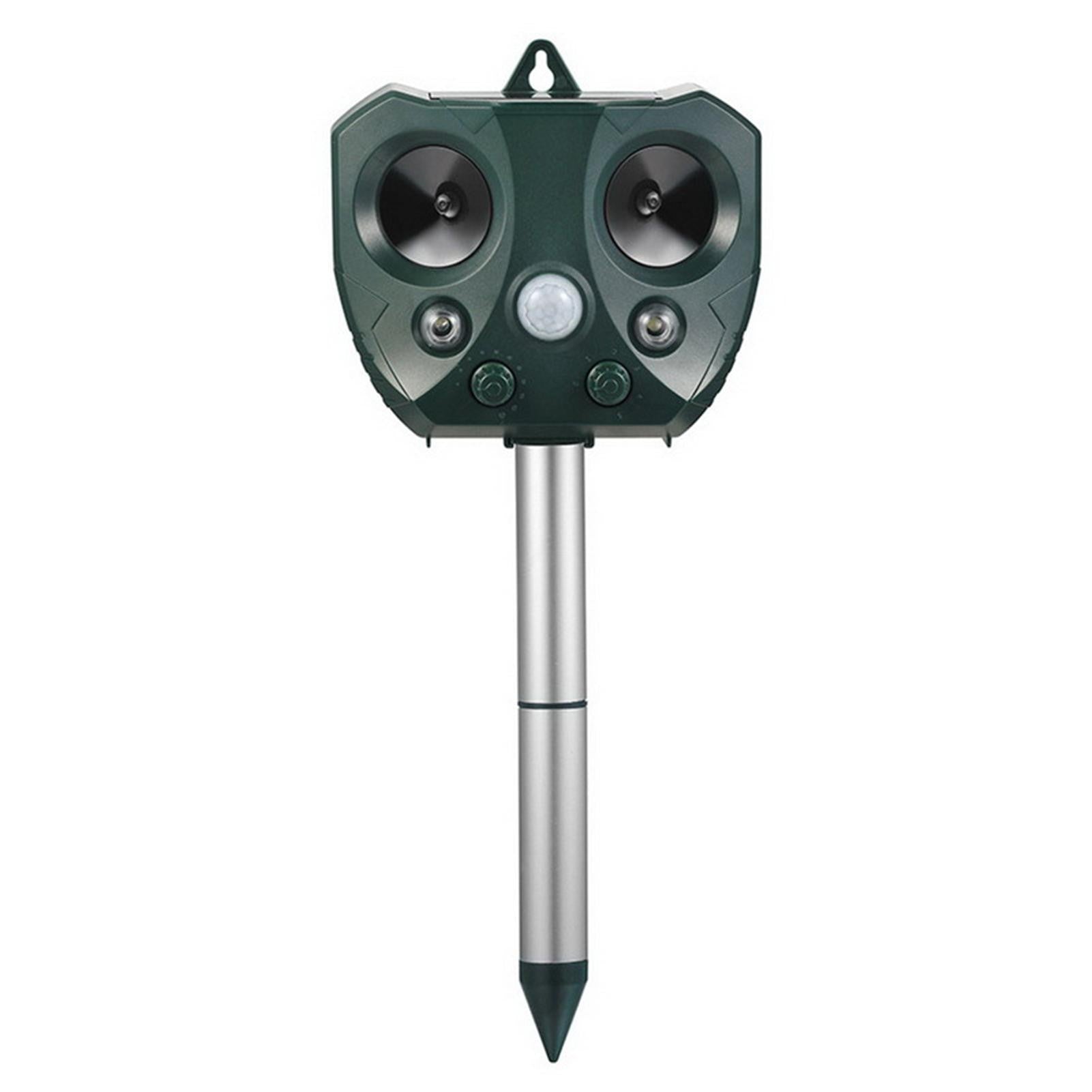 Aparat Solar LED cu Ultrasunete, Kadeny, Repelent pentru Animale Mari si Mici, Lumina Rosie si Alba, Anti Rozatoare, Anti Insecte, 15 x 14 x 24 cm, Verde