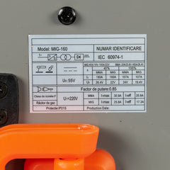 Aparat sudura Almaz, MMA+FCAW(doar sudura sarma flux), intensitate maxima 160A, afisaj digital