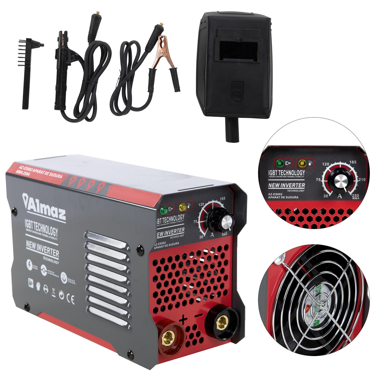 Aparat sudura Almaz, MMA, intensitate maxima 250A, afisaj analogic
