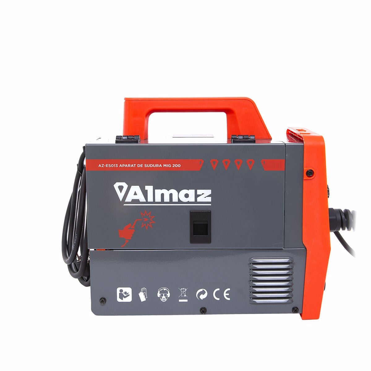 Aparat sudura Almaz, MMA+MIG+MAG+LiftTIG+FCAW, intensitate maxima 200A, afisaj digital