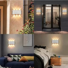 Aplica pentru Perete, Kadeny, Interior/Exterior, Rezistenta la Umezeala IP65, 8 W, Lumina Calda, Aluminiu, 22x8 cm, Alb