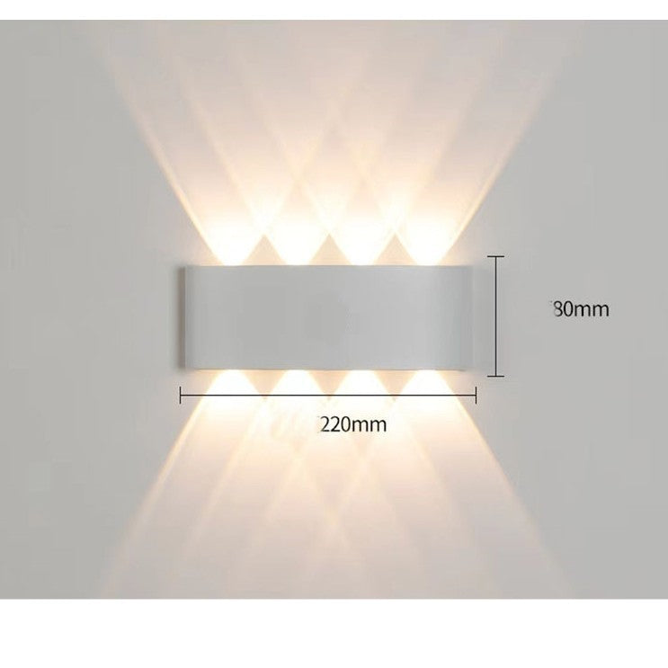 Aplica pentru Perete, Kadeny, Interior/Exterior, Rezistenta la Umezeala IP65, 8 W, Lumina Calda, Aluminiu, 22x8 cm, Alb