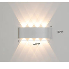 Aplica pentru Perete, Kadeny, Interior/Exterior, Rezistenta la Umezeala IP65, 8 W, Lumina Calda, Aluminiu, 22x8 cm, Alb