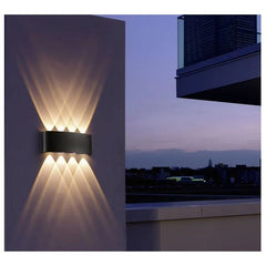 Aplica pentru Perete, Kadeny, Interior/Exterior, Rezistenta la Umezeala, 8 W, Aluminiu, Negru, 22x8 cm