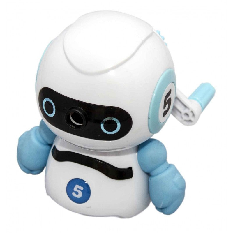 Ascutitoare mecanica CNX 8919 A38, 1 orificiu, 6-8mm, model robot, cu manivela, plastic, alb