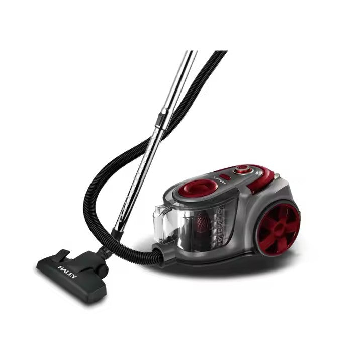 Aspirator fara sac HALEY 2L,1200W, Aspirator de praf Aspirator puternic cu fir, de calitate, cu ciclon, Rosu/Gri