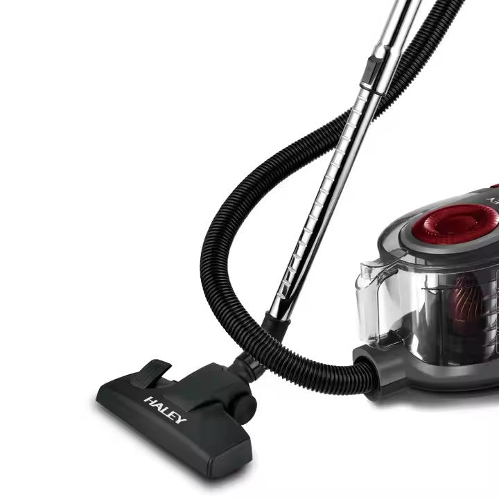 Aspirator fara sac HALEY 2L,1200W, Aspirator de praf Aspirator puternic cu fir, de calitate, cu ciclon, Rosu/Gri