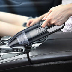 Aspirator Auto cu Incarcare Wireless, Kadeny, Aspirator Vacuum pentru Masina Casa, cu dubla utilizare, Putere 120W, 30 x 7.5 x 7.5 cm, Negru