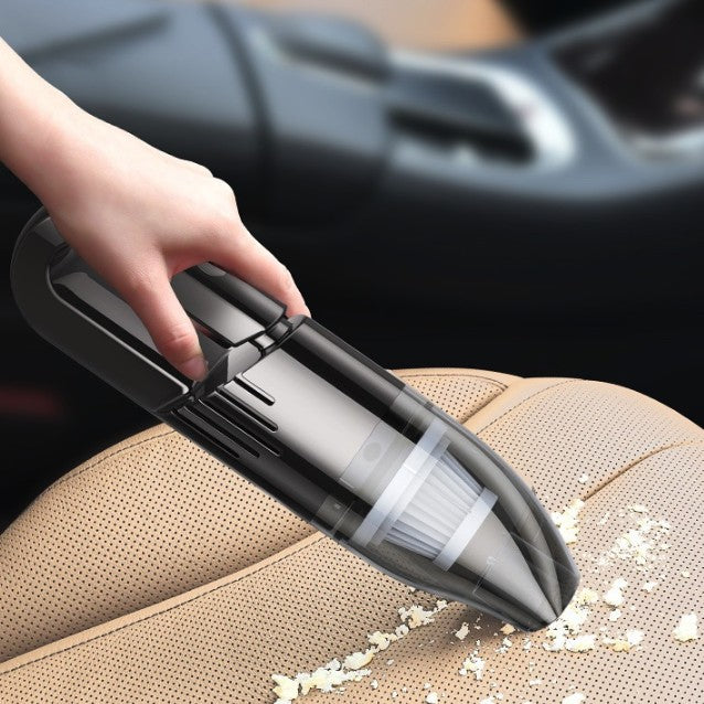 Aspirator Auto cu Incarcare Wireless, Kadeny, Aspirator Vacuum pentru Masina Casa, cu dubla utilizare, Putere 120W, 30 x 7.5 x 7.5 cm, Negru