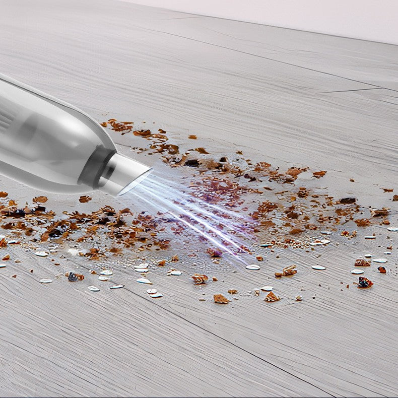 Aspirator Auto Tip Pistol, Kadeny, Aspirator cu Aspirare si Suflare, pentru Casa Masina, Multifunctional fara Fir, incarcare 4000mAh, Alb