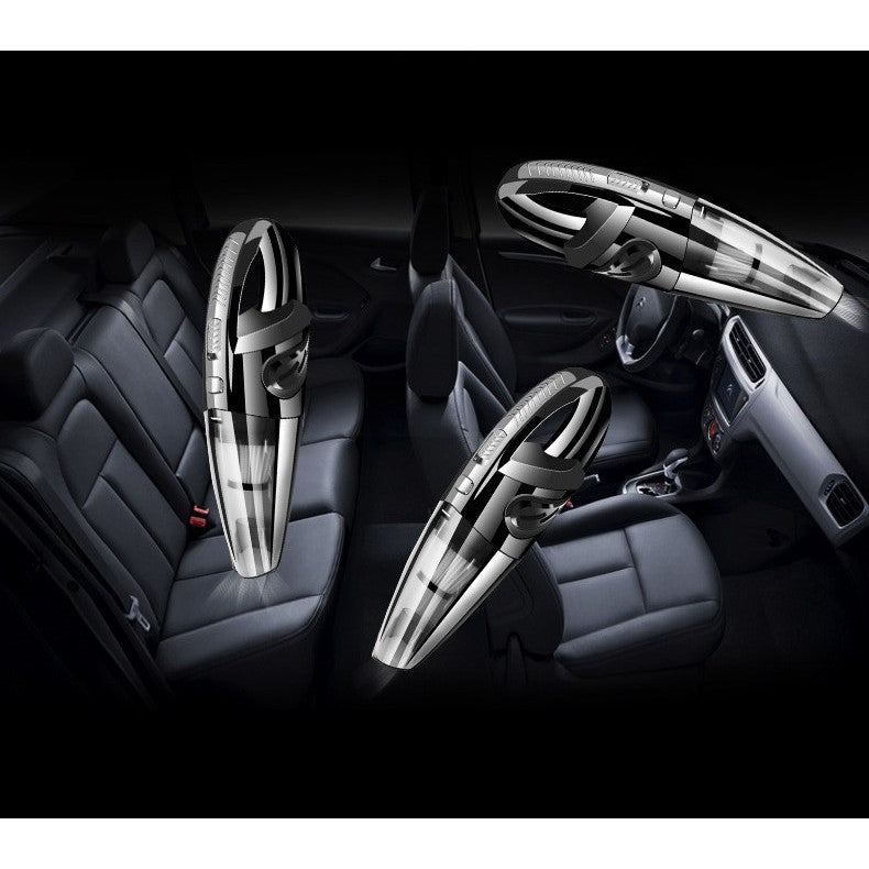 Aspirator de Mana Portabil Turbo, Kadeny, pentru Uz Caznic sau Auto, Functie de Aspirare Umeda si Uscata, Incarcare USB, 32.000 rot/min, Putere 120W, Aspirare cu Vid de 4 Bar, 5 Accesorii pentru Spatii Inguste, Negru