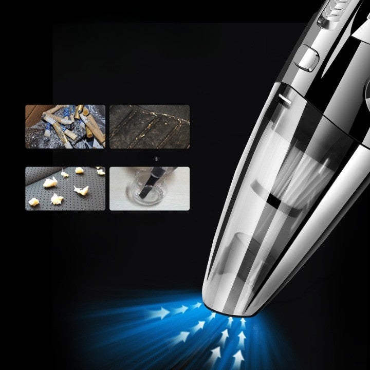 Aspirator de Mana Portabil Turbo, Kadeny, pentru Uz Caznic sau Auto, Functie de Aspirare Umeda si Uscata, Incarcare la Priza, 32.000 rot/min, Putere 120W, Aspirare cu Vid de 4 Bar, 5 Accesorii pentru Spatii Inguste, Negru