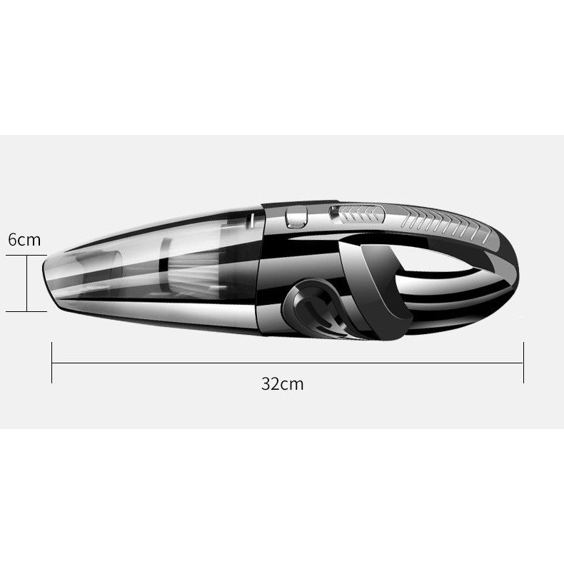 Aspirator de Mana Portabil Turbo, Kadeny, pentru Uz Caznic sau Auto, Functie de Aspirare Umeda si Uscata, Incarcare la Priza, 32.000 rot/min, Putere 120W, Aspirare cu Vid de 4 Bar, 5 Accesorii pentru Spatii Inguste, Negru