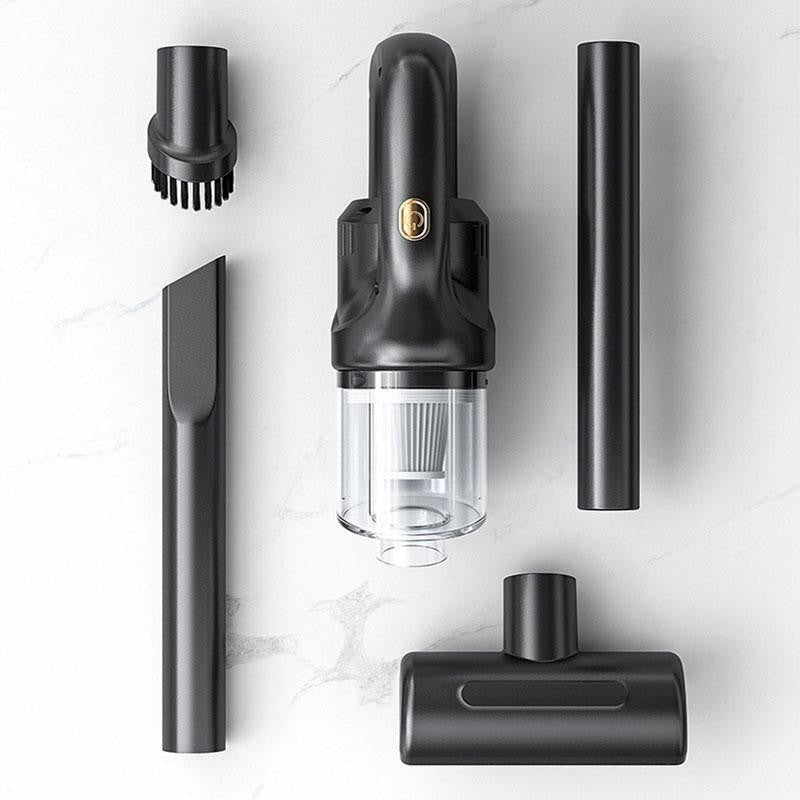 Aspirator Portabil fara Fir, Kadeny, Incarcare USB, Pentru Casa si Masina, Autonomie 45 min, Negru