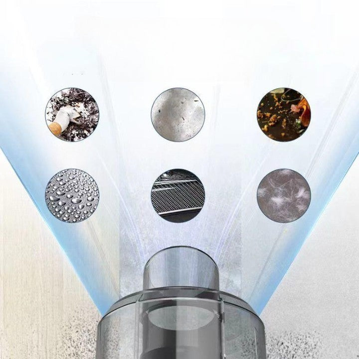 Aspirator Portabil fara Fir, Kadeny, Incarcare USB, Pentru Casa si Masina, Autonomie 45 min, Verde