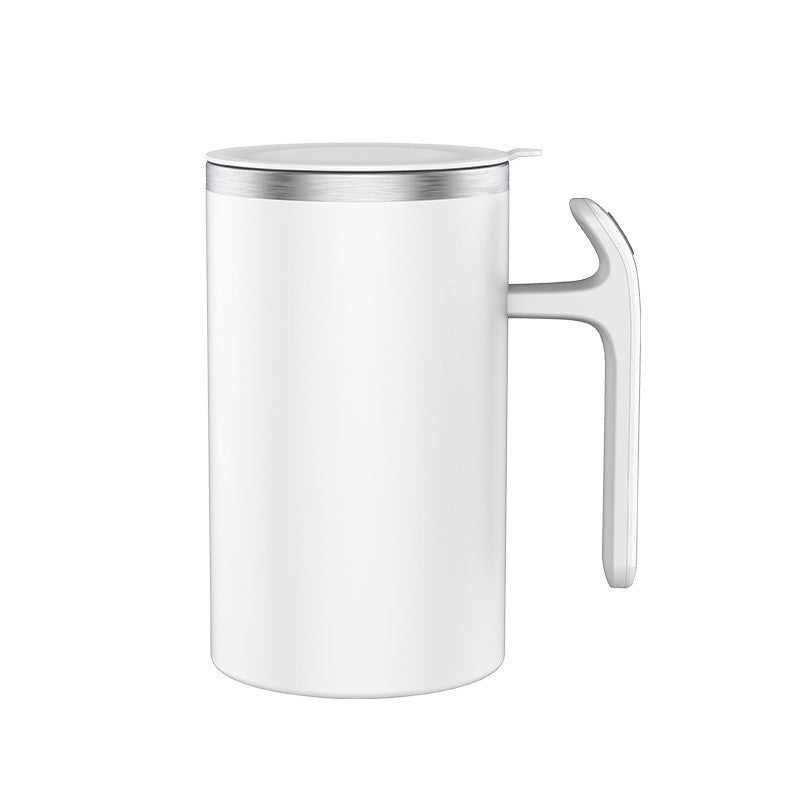 Cana portabila cu mixer incorporat, Kaveny, pe baterii, 380 ml, alb