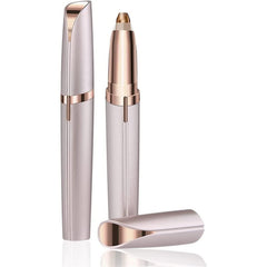 Trimmer Facial, Kaveny, pentru Sprancene, Incarcare USB, 1.5 x 13 cm, din ABS, Sampanie