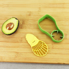 Recipient de Depozitare Avocado 5in1, Kadeny, Etans, pentru Frigider, din Plastic, Dispozitiv de Taiat, Curatat, Feliat, 15x4.5x7 cm, Gri