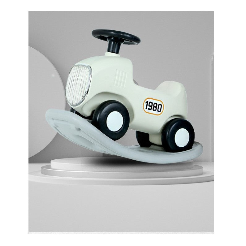 Balansoar 2 in 1 pentru copii Kaveny, masinuta detasabila, varsta peste 1 an, unghi 40 de grade, interior/exterior, volan cu sunete si lumini,