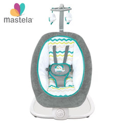 Pachet Bebe 2 in 1: Balansoar cu Vibratii Mastela + Set Diversificare 10 Piese Silicon | Relaxare si Hranire Sigura