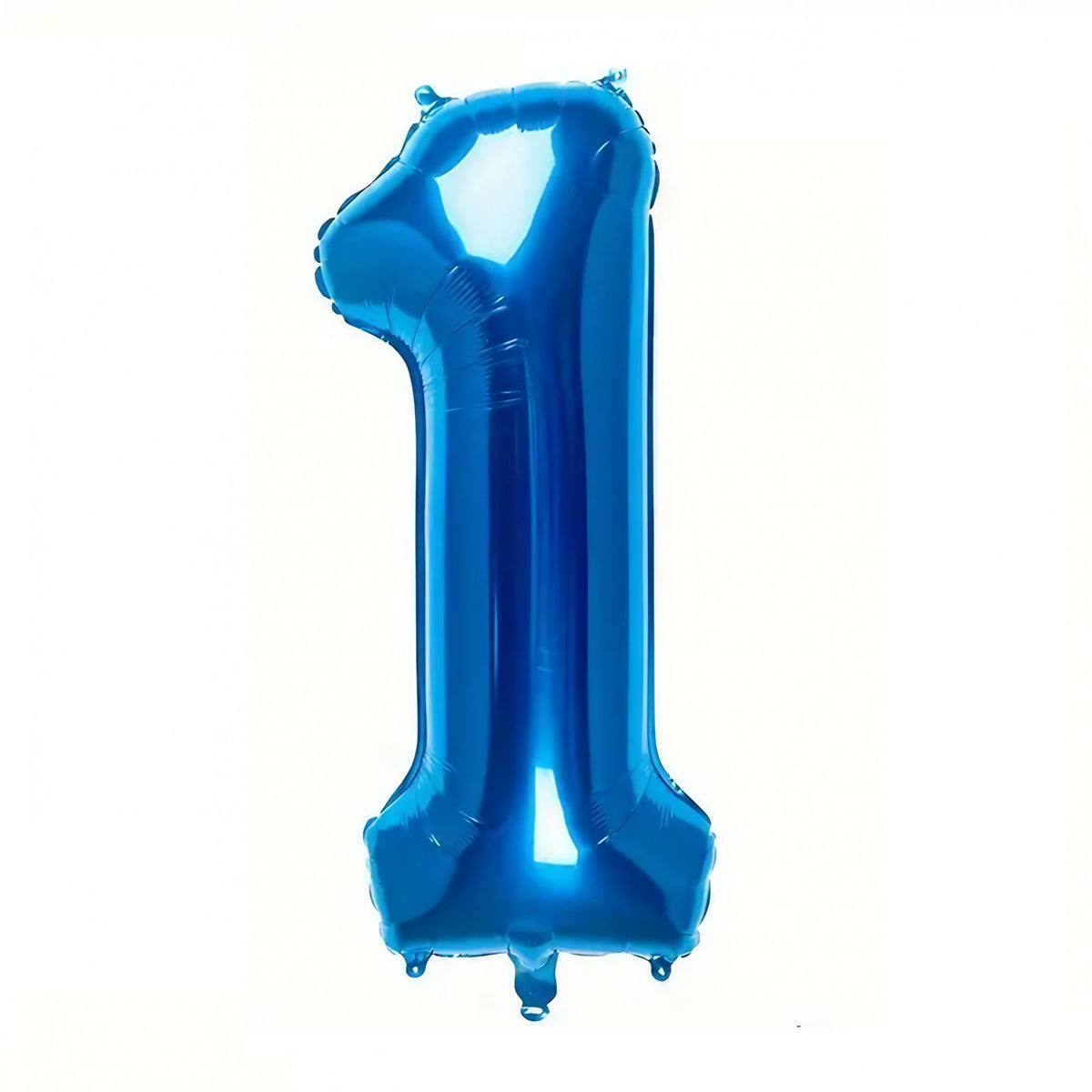 Balon din Folie Kaveny, Cifra 1, 81 cm, Pentru Aer sau Heliu, Bulk, Albastru